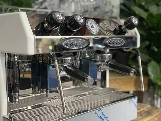 Fracino Bambino two group espresso machine with chrome steam wands